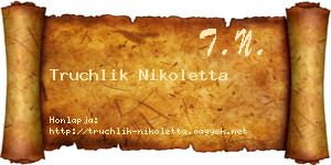 Truchlik Nikoletta névjegykártya