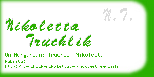 nikoletta truchlik business card